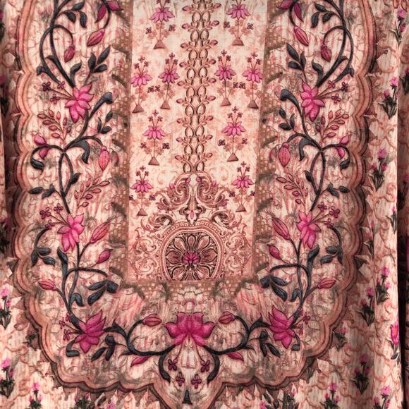 Tolani Women's Size Medium 100% Modal Floral/Bird Top - Picture 7 of 9